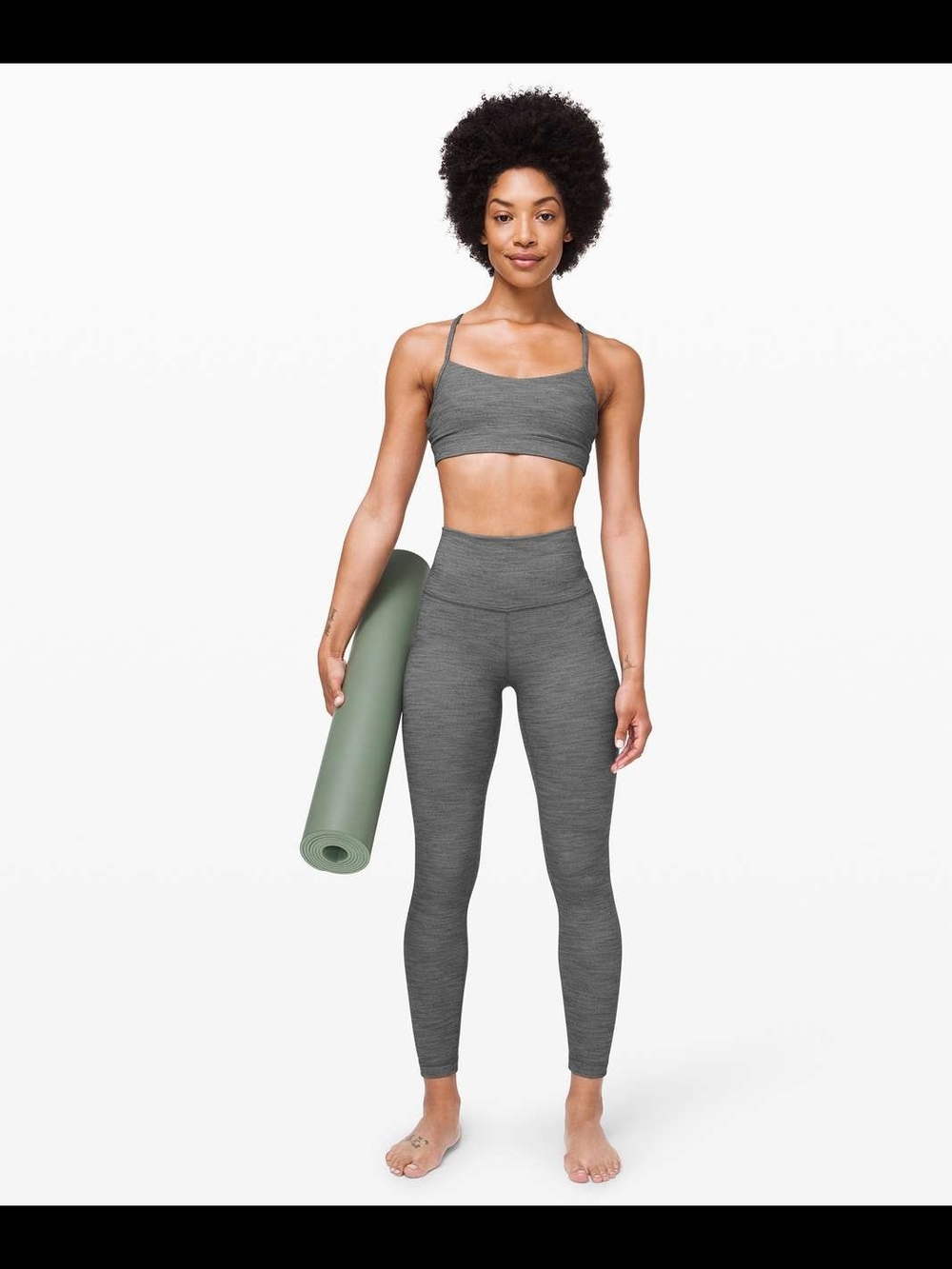 Lululemon Align 25 - Mini Heathered Herringbone Heathered Black White / Black
